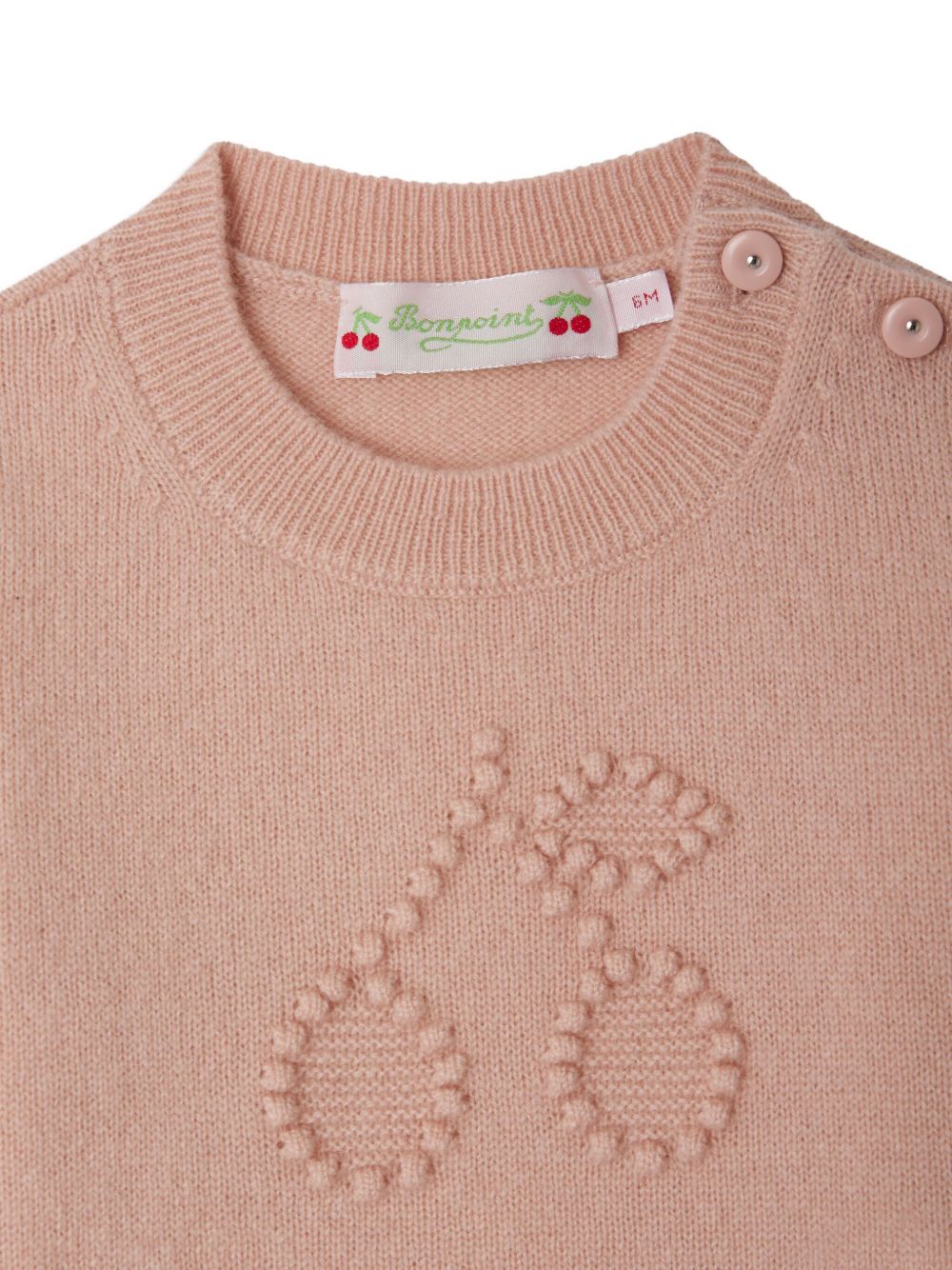 Maglione per neonata Bonpoint rosa con decorazione W05XJUK00002 023 BONPOINT KIDS 