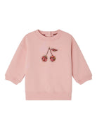 Felpa per neonata Bonpoint Dahlia rosa con motivo ciliegie W05XSWK00004 122 BONPOINT KIDS 