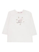 T-shirt per neonata Bonpoint bianca a maniche lunghe W05XTSK00003 103 BONPOINT KIDS 