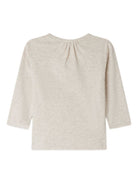 T-shirt per neonata Bonpoint beige con stampa uccellino e scollo rotondo W05XTSK00004 160A BONPOINT KIDS 