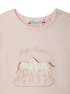 T-shirt per neonata Bonpoint rosa con stampa cavallo W05XTSK00005 120 BONPOINT KIDS 