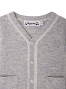 Cardigan per neonato Bonpoint grigio con applicazione W05YCAK00001 014A BONPOINT KIDS 