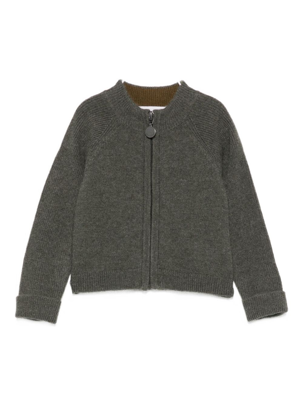 Cardigan per neonato Bonpoint grigio a coste con cerniera W05YCAK00003 245 BONPOINT KIDS 