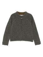 Cardigan per neonato Bonpoint grigio a coste con cerniera W05YCAK00003 245 BONPOINT KIDS 