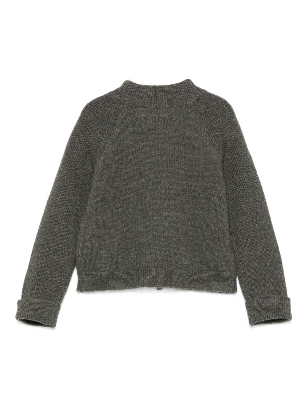 Cardigan per neonato Bonpoint grigio a coste con cerniera W05YCAK00003 245 BONPOINT KIDS 