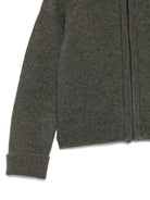 Cardigan per neonato Bonpoint grigio a coste con cerniera W05YCAK00003 245 BONPOINT KIDS 