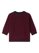 Cardigan per neonato Bonpoint rosso scuro in lana con bottoni W05YCAK00004 253 BONPOINT KIDS 