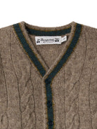 Cardigan per neonato Bonpoint marrone in maglia a trecce W05YCAK00005 262 BONPOINT KIDS 