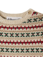 Maglione per neonato Bonpoint beige con motivo Fair Isle W05YJUK00002 975 BONPOINT KIDS 