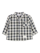 Camicia per neonato Bonpoint bianco con motivo a quadri W05YSHW00010 374 BONPOINT KIDS 