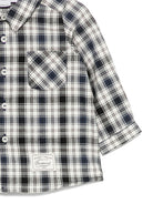 Camicia per neonato Bonpoint bianco con motivo a quadri W05YSHW00010 374 BONPOINT KIDS 