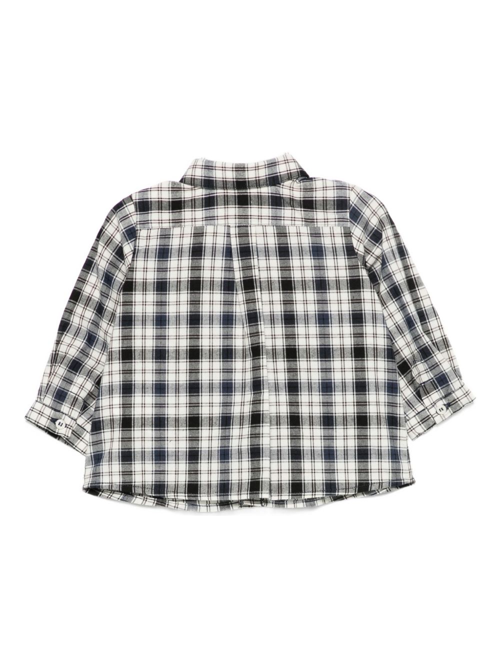 Camicia per neonato Bonpoint bianco con motivo a quadri W05YSHW00010 374 BONPOINT KIDS 