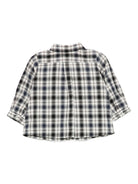 Camicia per neonato Bonpoint bianco con motivo a quadri W05YSHW00010 374 BONPOINT KIDS 