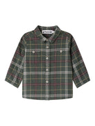 Camicia per neonato Bonpoint verde con motivo a quadri W05YSHW00011 395A BONPOINT KIDS 