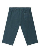 Pantaloni per neonato Bonpoint Dandy verde a coste con vita elasticizzata W05ZPAW00005 043 BONPOINT KIDS 