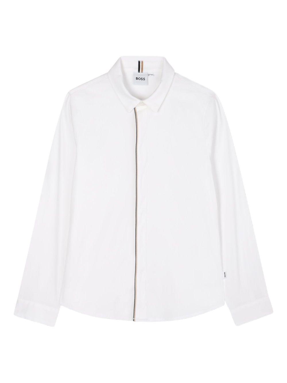 Camicia per bambino BOSS Kids bianca con chiusura con zip J52319 10P BOSS KIDS 