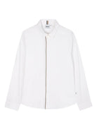 Camicia per bambino BOSS Kids bianca con chiusura con zip J52319 10P BOSS KIDS 