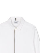 Camicia per bambino BOSS Kids bianca con chiusura con zip J52319 10P BOSS KIDS 