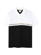 Polo per bambino Boss Kidswear multicolor con design color-block J52339 09B BOSS KIDS 