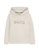 Felpa per bambino BOSS Kids beige con cappuccio J52355 21C BOSS KIDS 