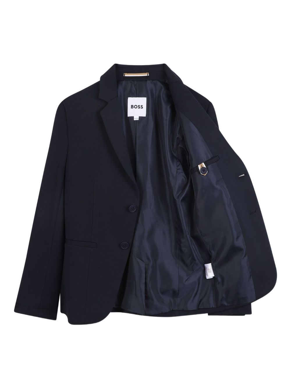 Blazer monopetto per bambino BOSS Kids blu con revers classici J52382 862 BOSS KIDS 