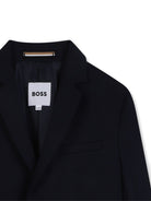 Blazer monopetto per bambino BOSS Kids blu con revers classici J52382 862 BOSS KIDS 