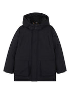 Parka imbottito per bambino BOSS Kids blu con cappuccio J52388 09B BOSS KIDS 