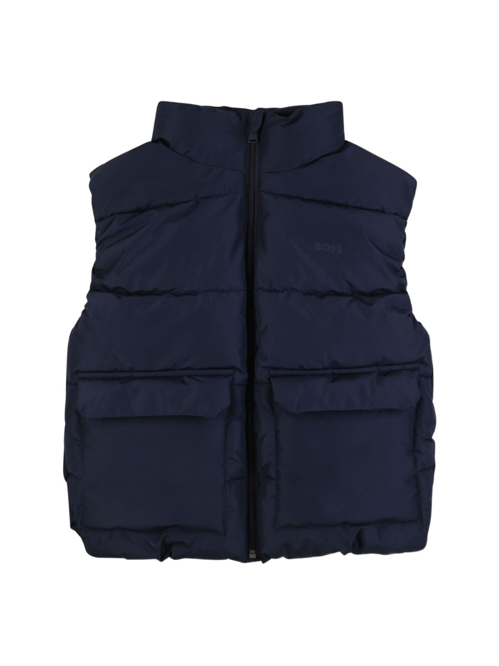 Gilet imbottito per bambino BOSS Kids blu con collo alto J52397 849 BOSS KIDS 