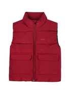 Gilet imbottito per bambino BOSS Kids rosso con colletto rialzato J52397 96D BOSS KIDS 