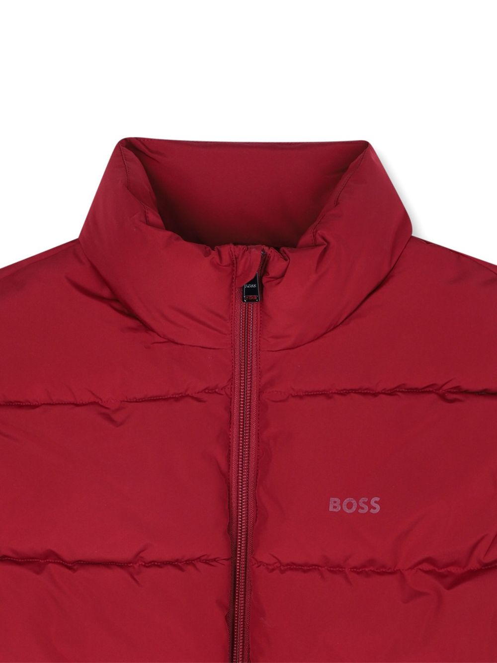 Gilet imbottito per bambino BOSS Kids rosso con colletto rialzato J52397 96D BOSS KIDS 