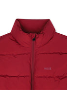 Gilet imbottito per bambino BOSS Kids rosso con colletto rialzato J52397 96D BOSS KIDS 