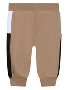 Pantaloni sportivi per bambino Boss Kids beige con inserti laterali a contrasto J52429 269 BOSS KIDS 