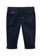 Pantaloni per neonato Boss Kidswear blu a coste con vita elasticizzata J52438 849 BOSS KIDS 