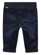 Pantaloni per neonato Boss Kidswear blu a coste con vita elasticizzata J52438 849 BOSS KIDS 