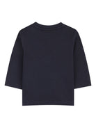 T-shirt per neonato Boss Kids blu con stampa logo sul davanti J52469 849 BOSS KIDS 
