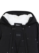 Tuta da neve per neonato Boss Kids nera con applicazione con logo J52494 09B BOSS KIDS 