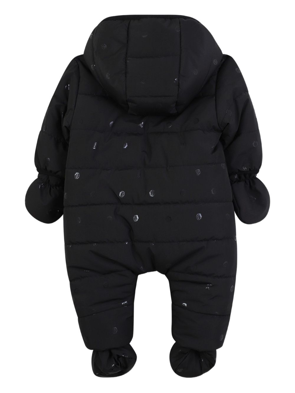 Tuta da neve per neonato Boss Kids nera con applicazione con logo J52494 09B BOSS KIDS 