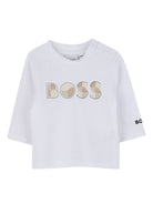 T-shirt per neonato Boss Kids bianca con maniche a 3/4 J52514 10P BOSS KIDS 