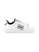 Sneakers per bambino BOSS Kids bianche con dettaglio con placca con logo J52554 10P BOSS KIDS 