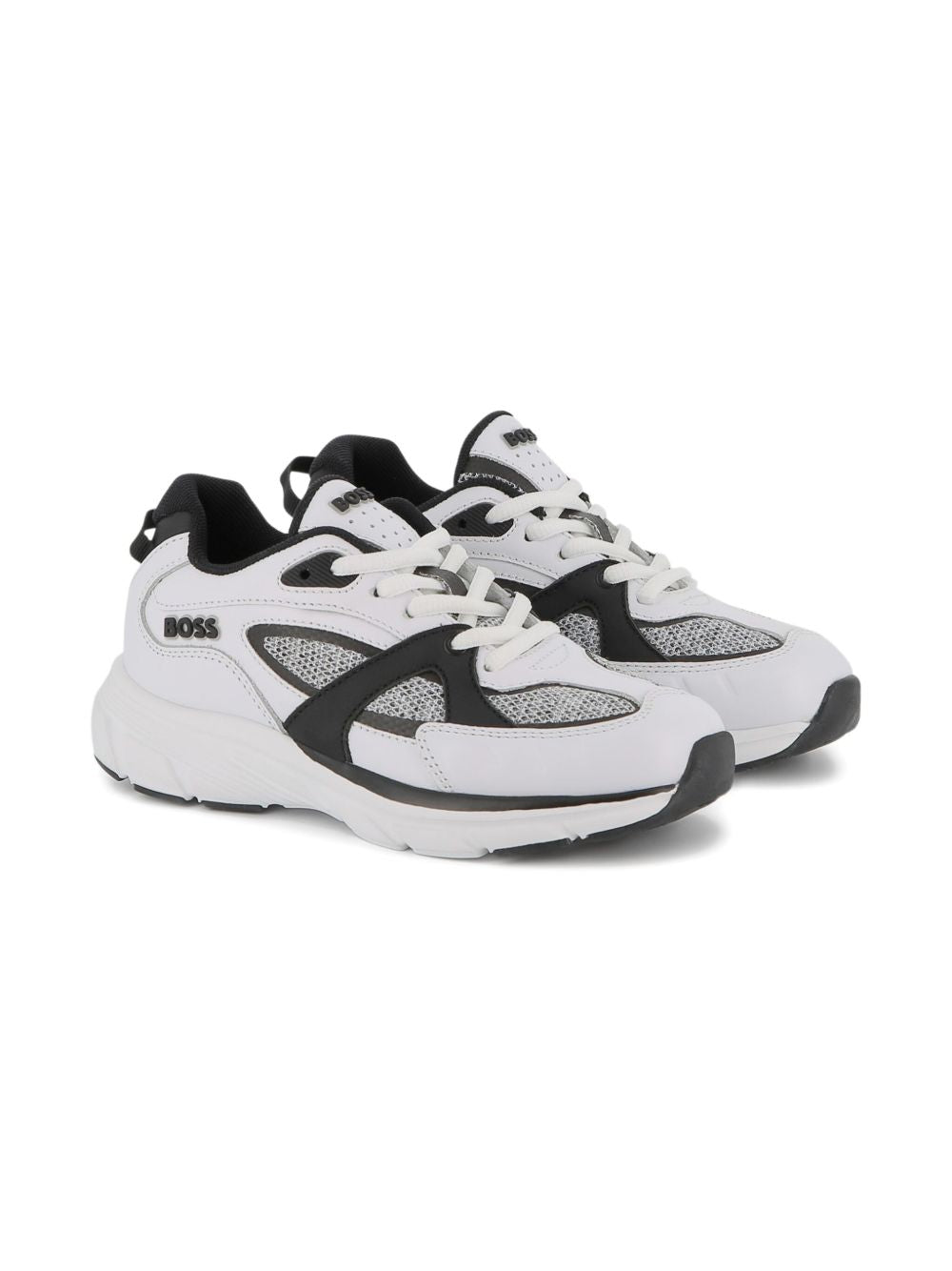 Sneakers per bambino Boss Kids bianche con inserti in rete J52570 10P BOSS KIDS 