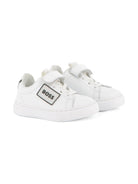 Sneakers per bambino BOSS Kids bianche con applicazione con logo J52573 10P BOSS KIDS 