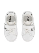 Sneakers per bambino BOSS Kids bianche con applicazione con logo J52573 10P BOSS KIDS 