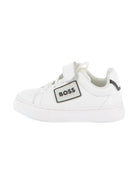 Sneakers per bambino BOSS Kids bianche con applicazione con logo J52573 10P BOSS KIDS 
