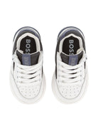Sneakers per bambino BOSS Kids bianche con design a inserti J52580 10P BOSS KIDS 