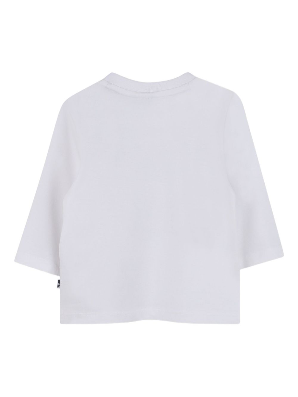 T-shirt per neonato Boss Kids bianco con stampa logo sul davanti J52715 10P BOSS KIDS 