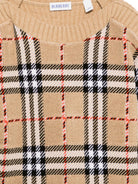 Maglione per bambina Burberry Kids beige con motivo a quadri 8105822 B9368 BURBERRY KIDS 