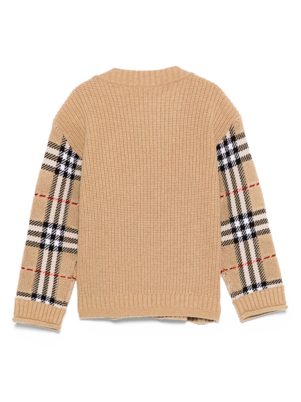 Maglione per bambina Burberry Kids beige con motivo a quadri 8105822 B9368 BURBERRY KIDS 