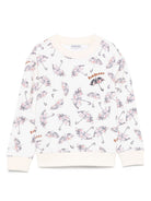 Felpa per bambino Burberry Kids bianco con stampa ombrello 8109044 B8769 BURBERRY KIDS 