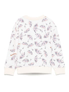 Felpa per bambino Burberry Kids bianco con stampa ombrello 8109044 B8769 BURBERRY KIDS 