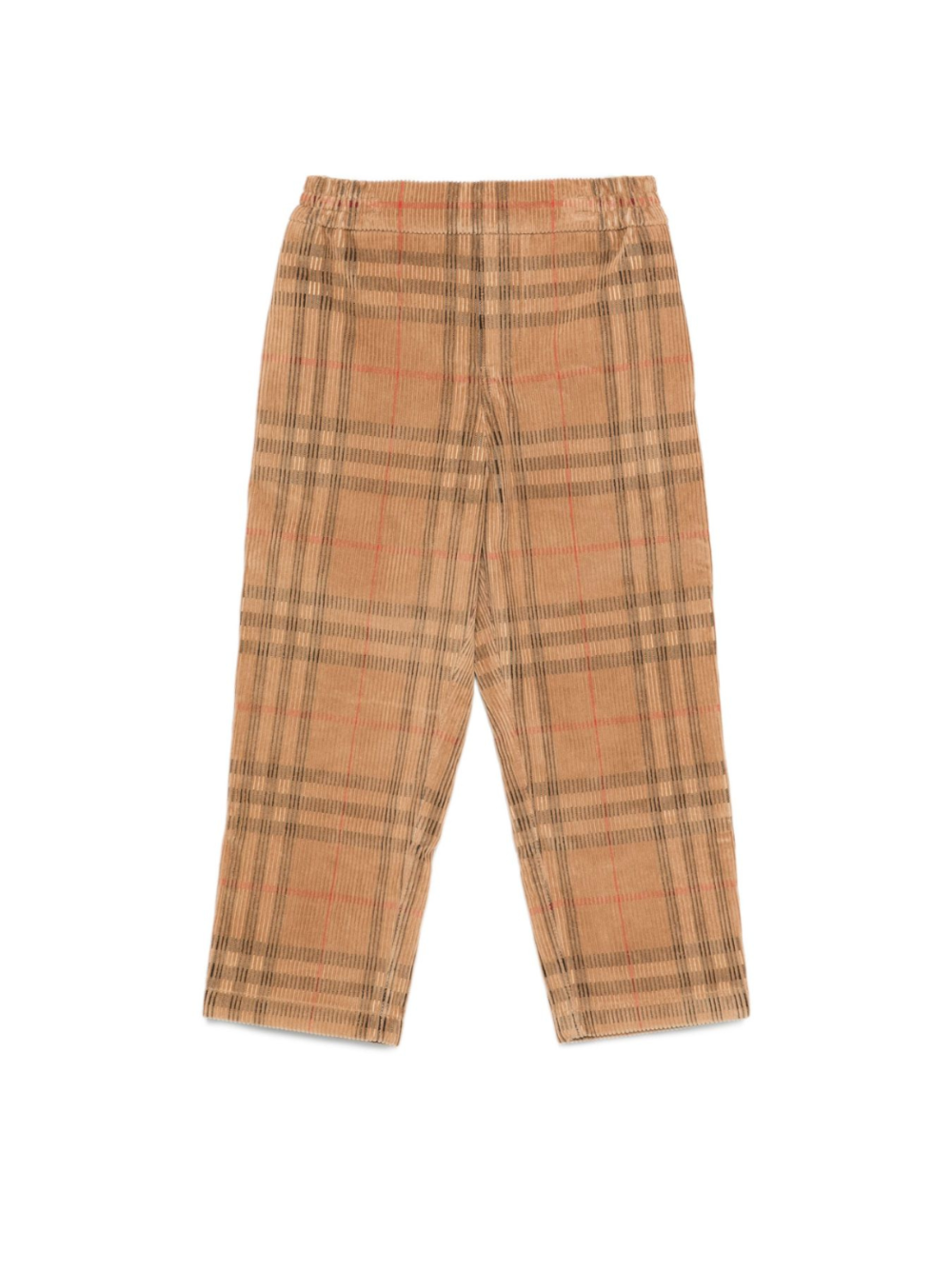 Pantaloni per bambino Burberry Kids beige con stampa Burberry Check 8109048 A7028 BURBERRY KIDS 